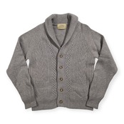 JOURNAL STANDARD ジャーナルスタンダード ウール100% ショールカラー ニット カーディガン L /グレー系 ケーブル編み メンズ