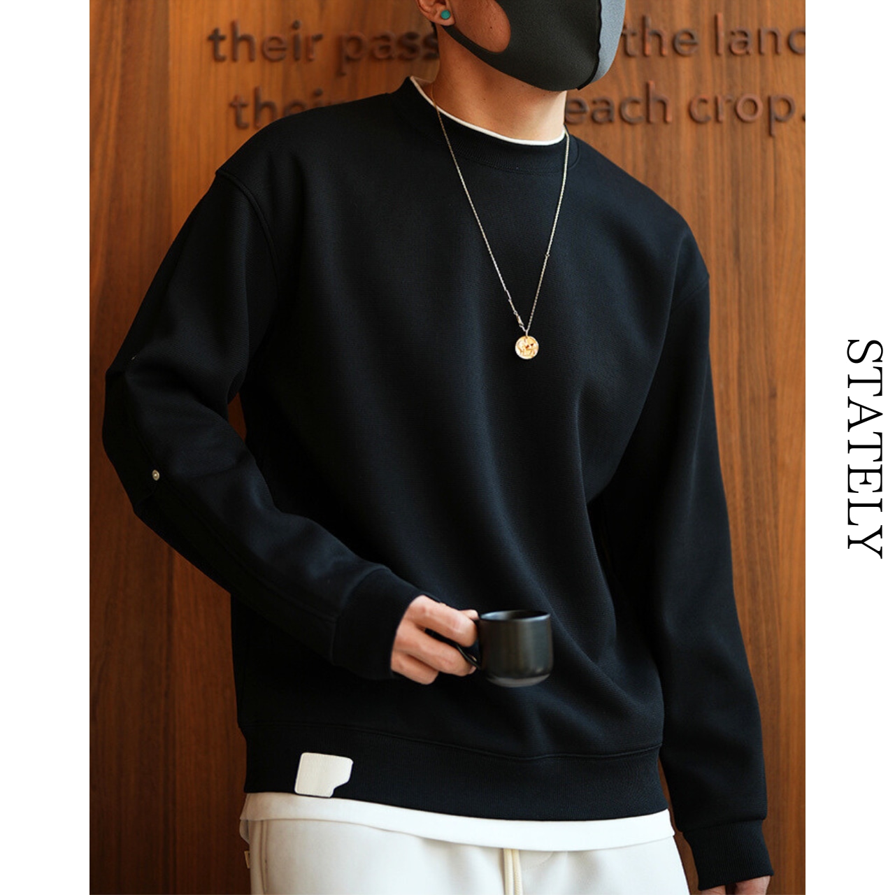 Buttoned Detail Sweatshirt/3color_T139・画像6