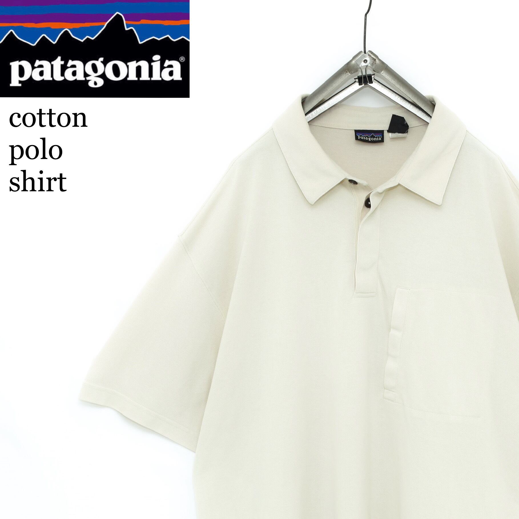 Early Vintage SP02 patagonia ロゴ刺繍 ポロシャツ パタゴニア ビンテージ