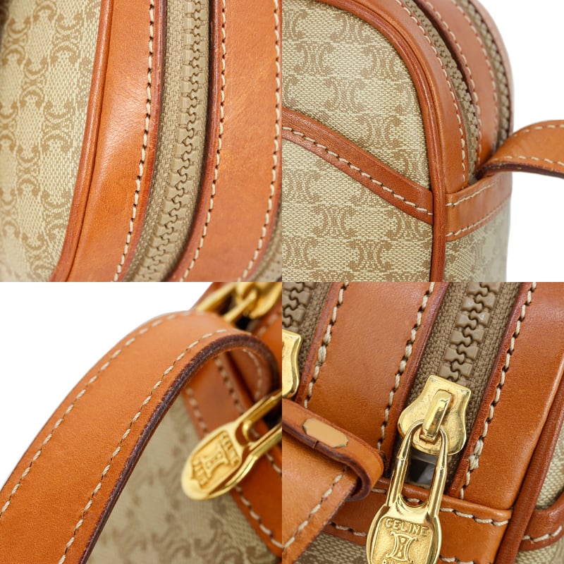 Vintage CELINE セリーヌ ショルダーバッグ マカダム ベージュ