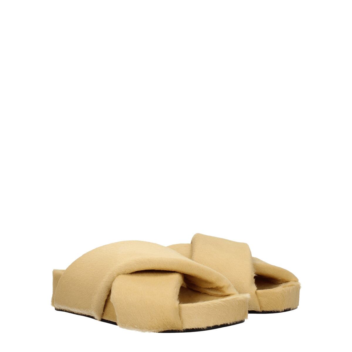 【新品】JIL SANDER ジルサンダー レディース スライドサンダル ポニーの肌 ベージュ WP0043P2217274