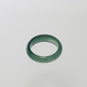 【16号】透明感抜群！深い緑 甲丸リング A貨翡翠 jd_rg1660