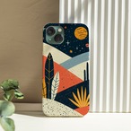 受注生産 iPhoneケース ロケットと惑星の砂漠宇宙｜スペースエイジ RFSP022B