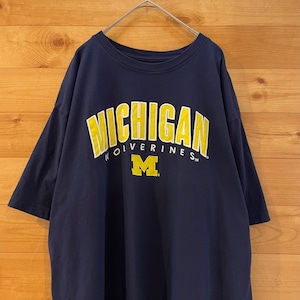 【PROEDGE】カレッジ ミシガン大学 Michigan Tシャツ アーチロゴ 刺繍ロゴ XL ビッグサイズ US古着 アメリカ古着