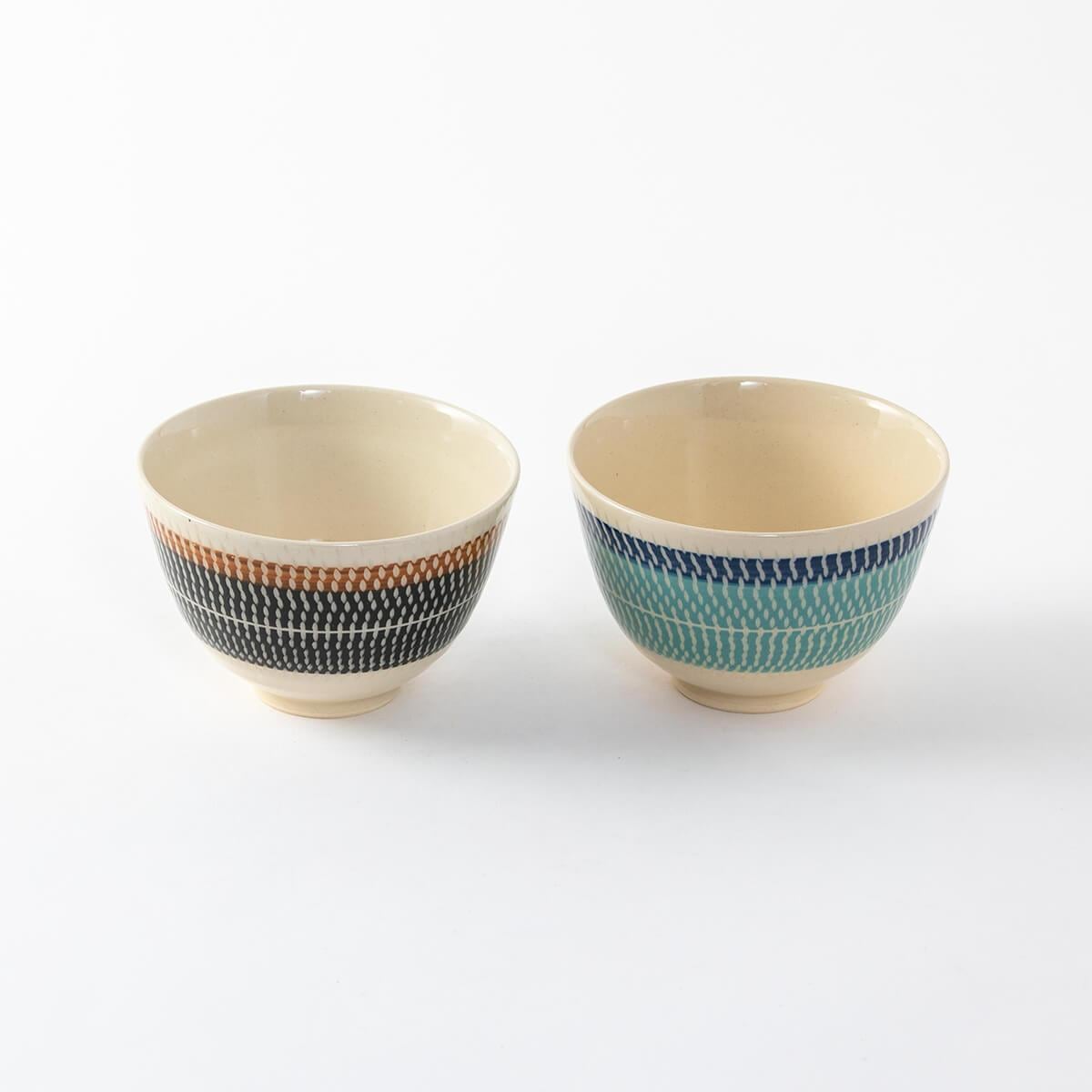 AY-200 日展作家 祥風窯 曽根洋司 KANNA ペアライスボウル ギフト