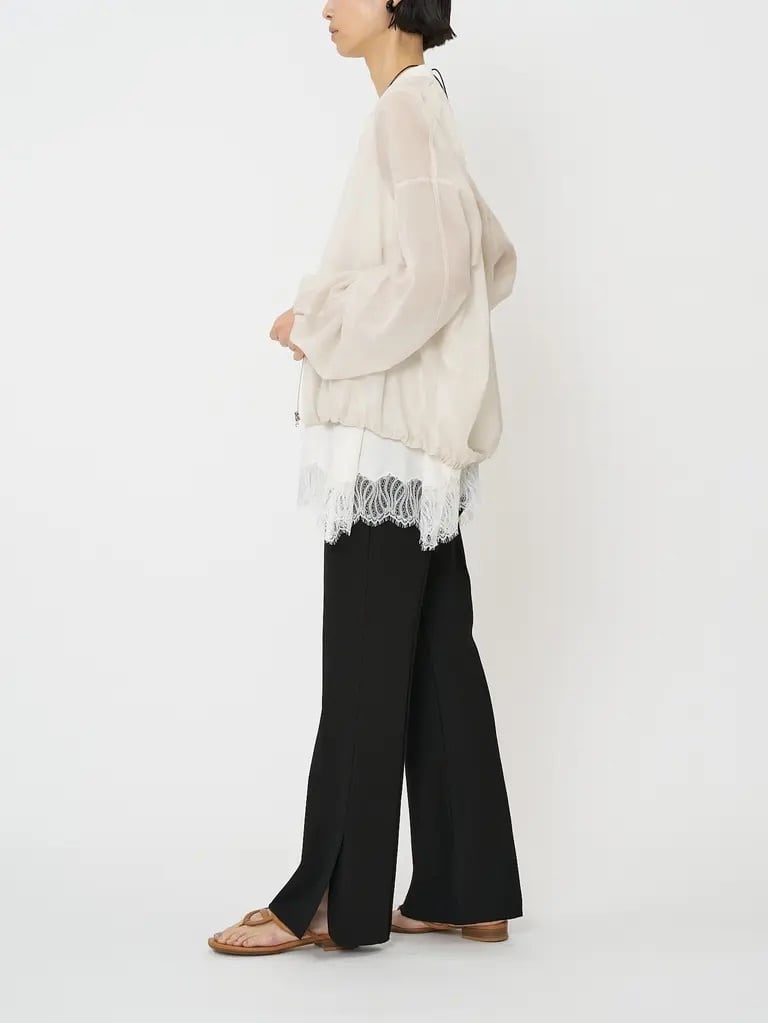 【CHIGNON】ソフトリブフレアパンツ　3861-069GL