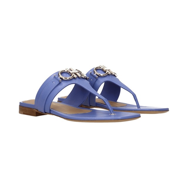 FERRAGAMO フェラガモ レディース ビーチサンダル レザー パープル