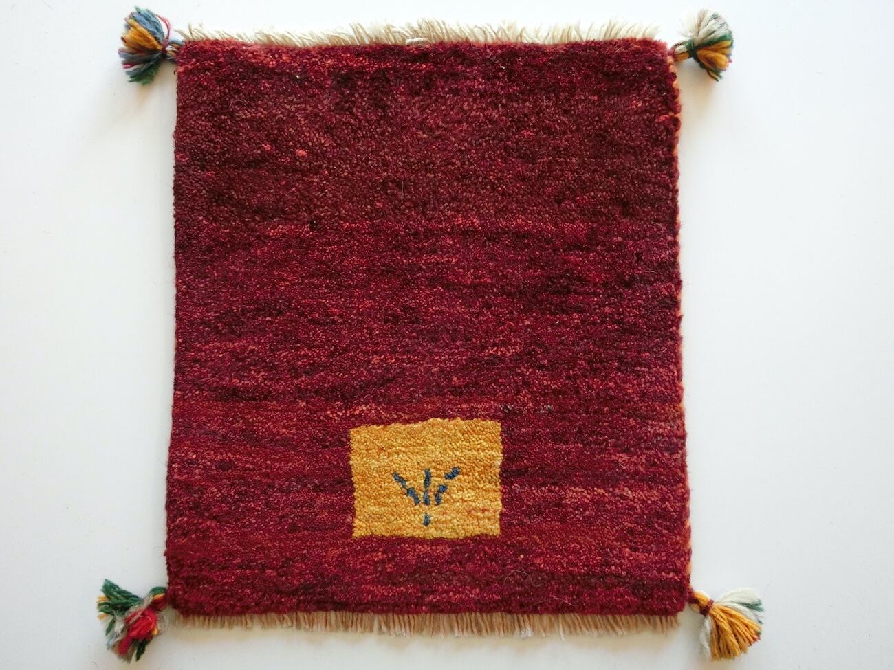 ペルシャ産 手織りギャッベ【座布団サイズ】S82