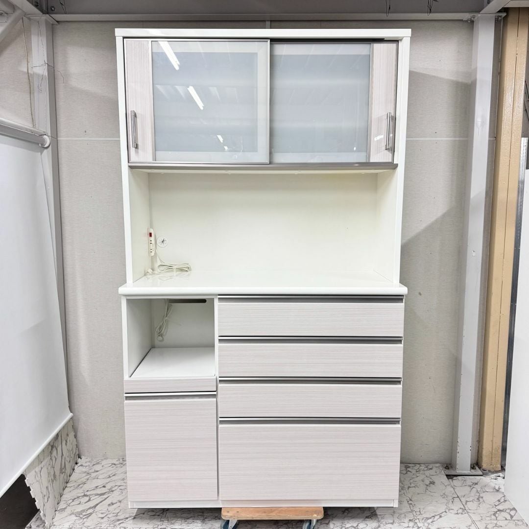 20384 2枚ガラス扉 キッチンボード ハイカウンタータイプ ソフト