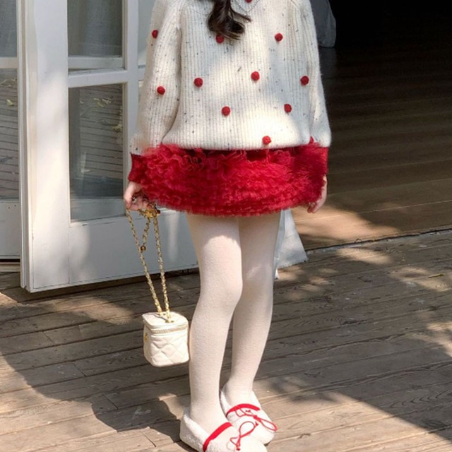 冬厚手メッシュスカート