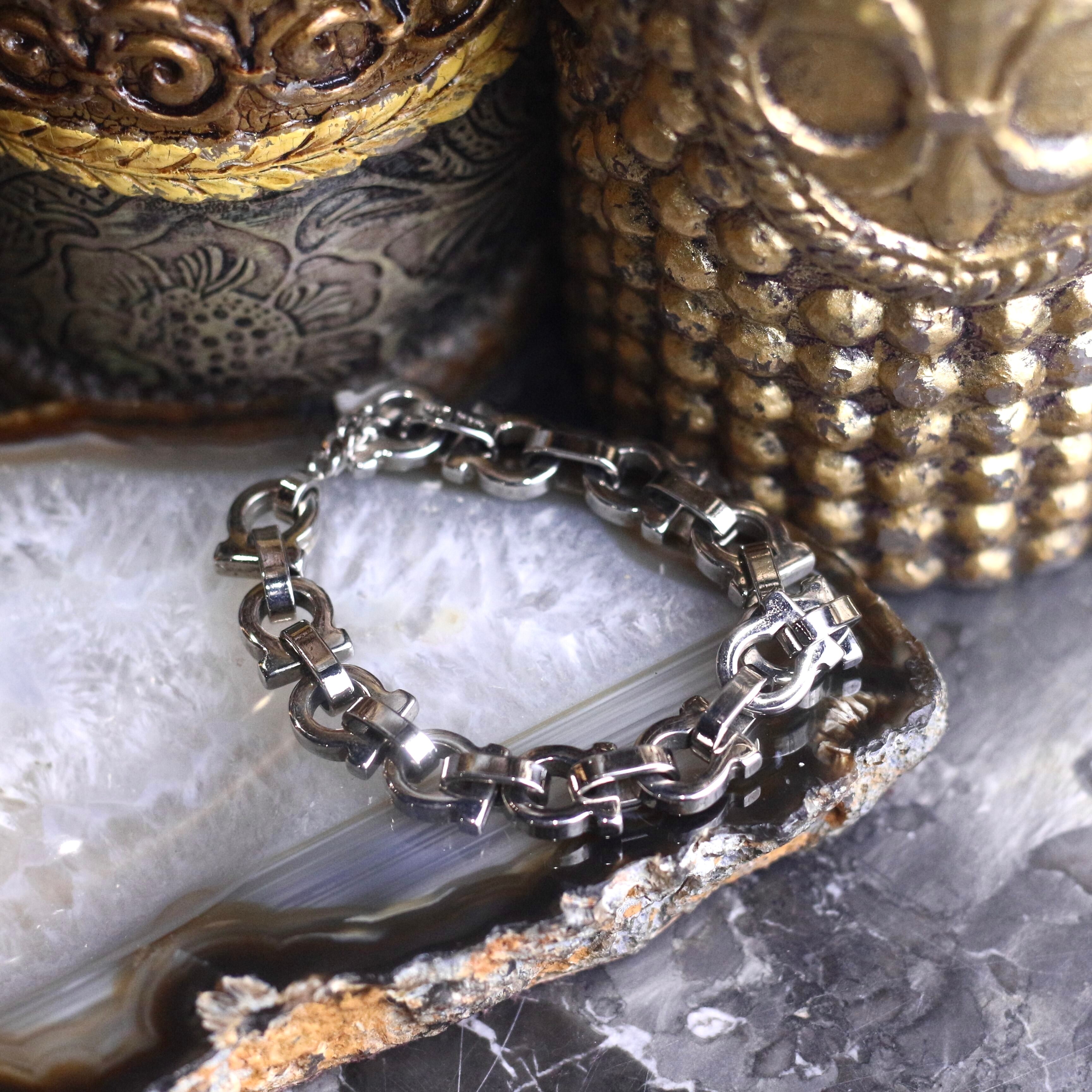 Salvatore Ferragamo GANCHINI LOGO CHAIN DESIGN BRACELET