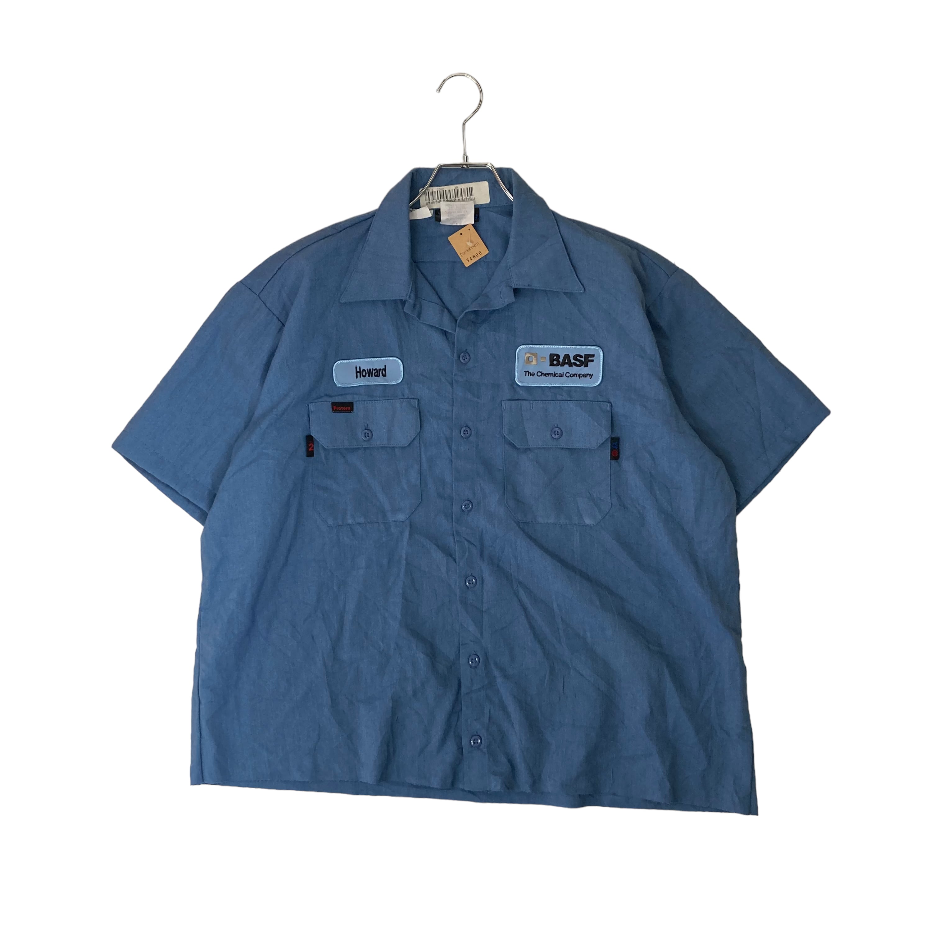 ショート丈リメイク】Workrite ワークシャツ XL ワッペン | 古着