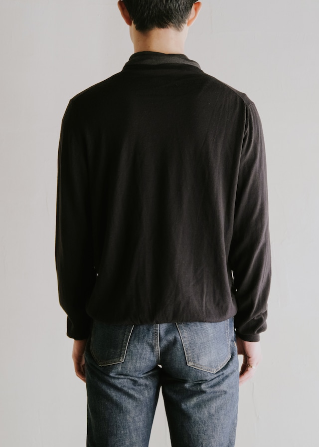 00's HERMÈS detachable collar wool silk v-neck knit