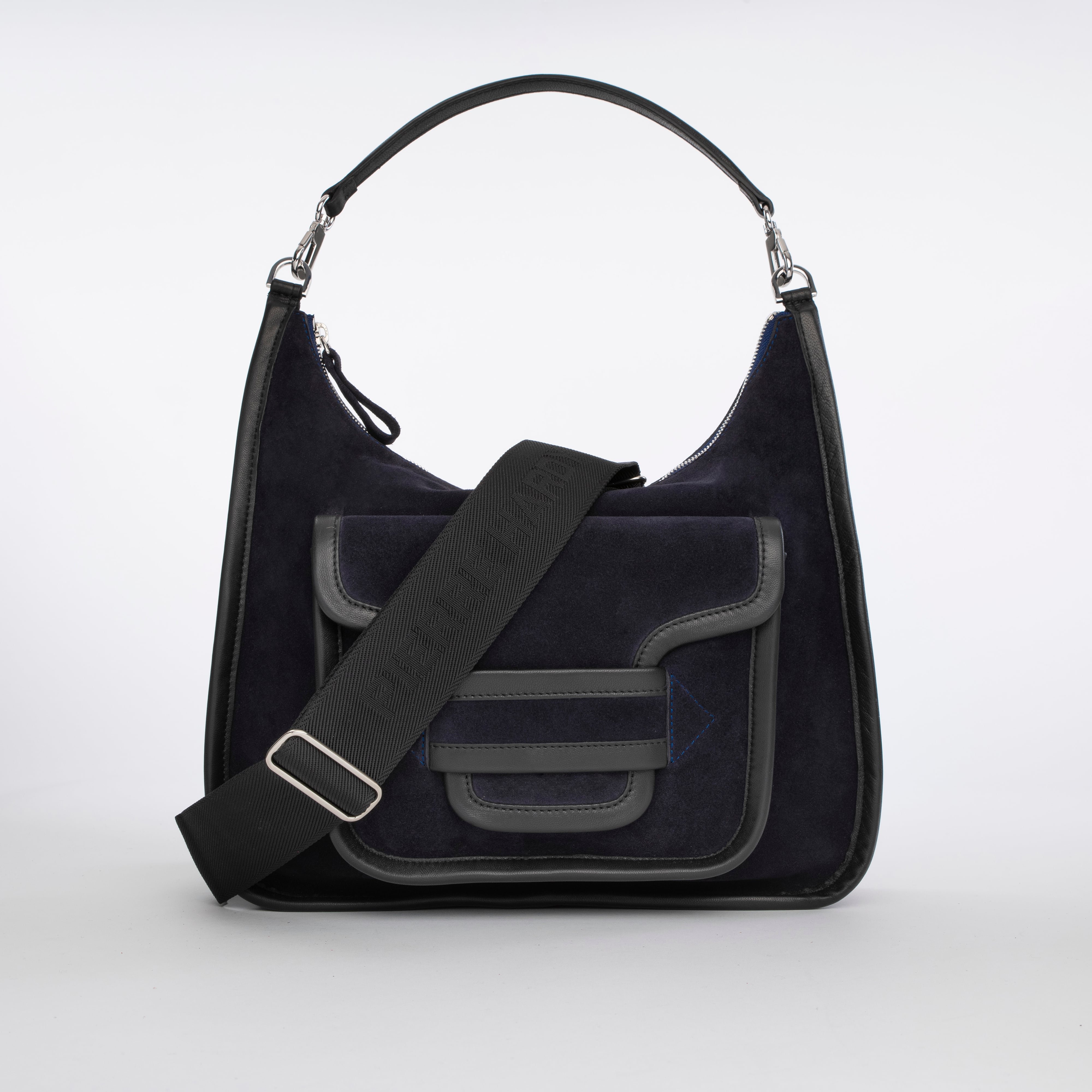 PIERRE HARDY ALPHA DAY MAXI BAG NAVY BLACK
