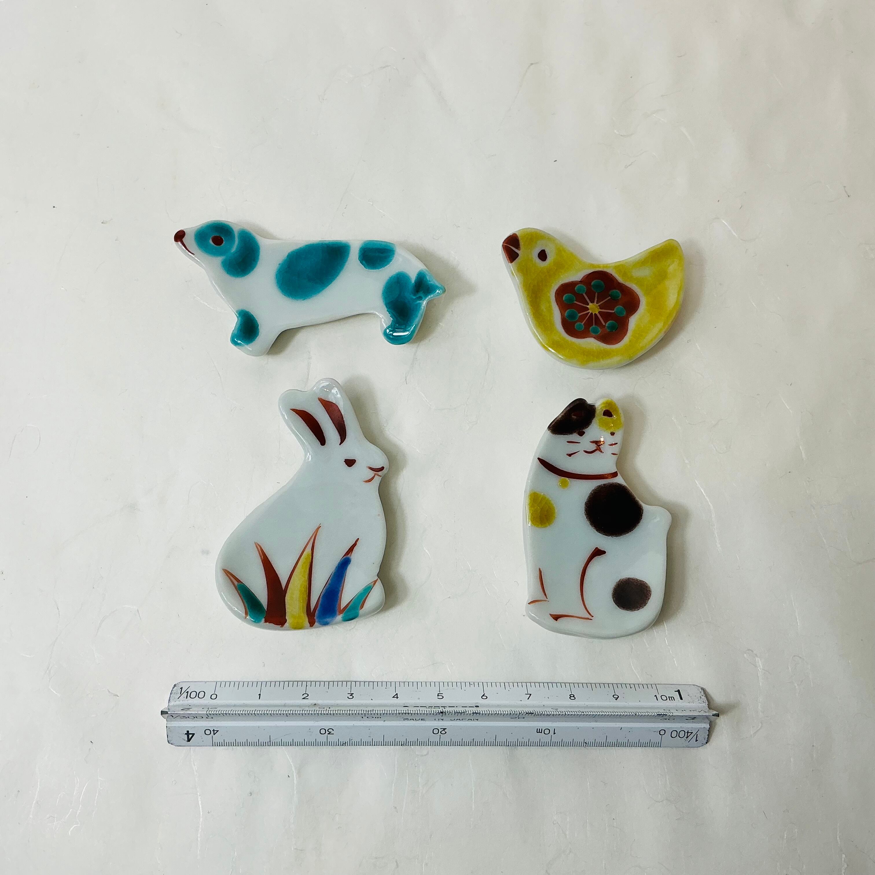 赤地径/九谷焼はしおき動物セット | 能加万菜 THE ONLINE