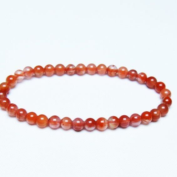 ナンホーンアゲート ブレスレット 5mm アゲート ブレス 一点物 メール便可 [M便 1/10] 111-47425