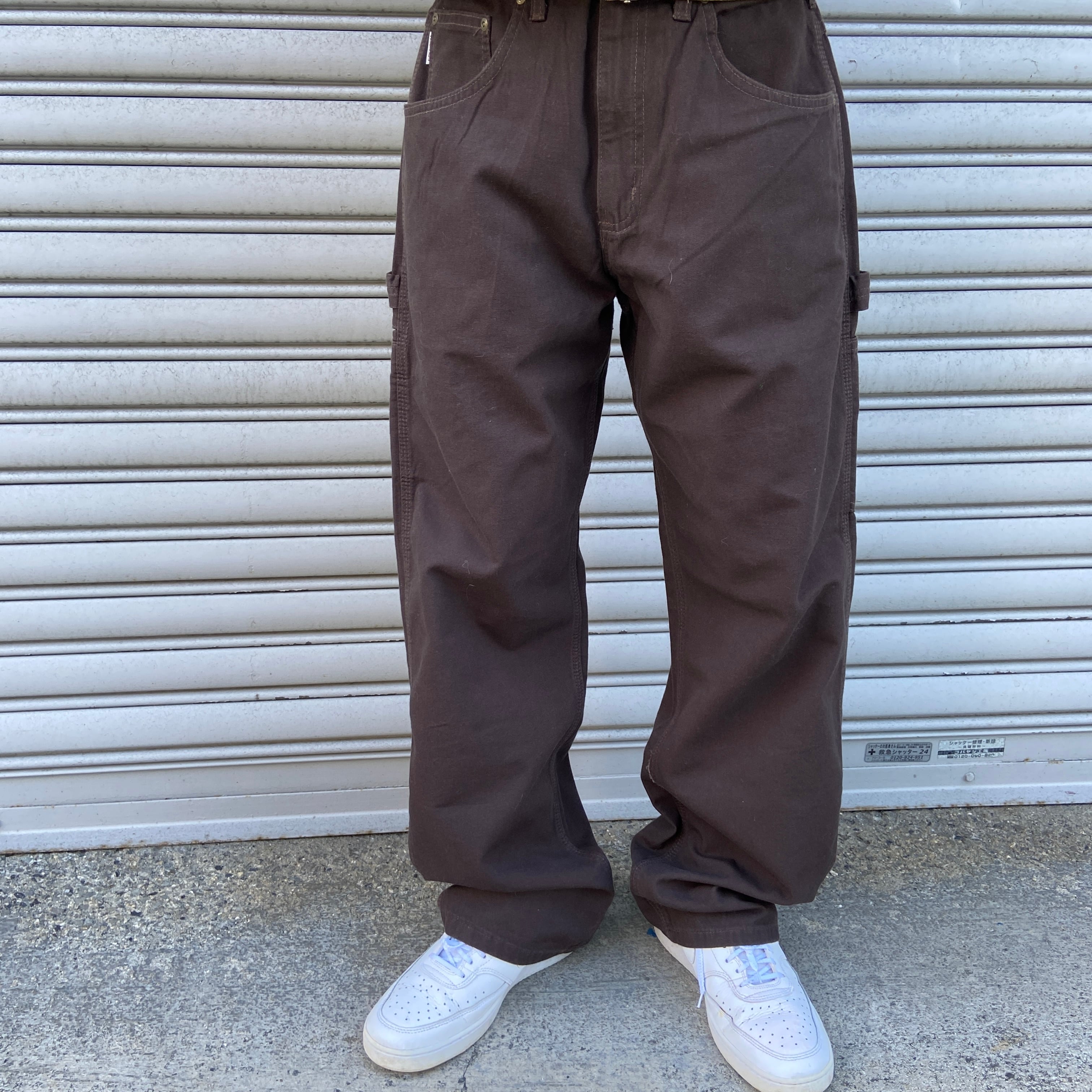 TH186【US輸入】Carhartt　ワークパンツ【メンズ42】ブラウン系