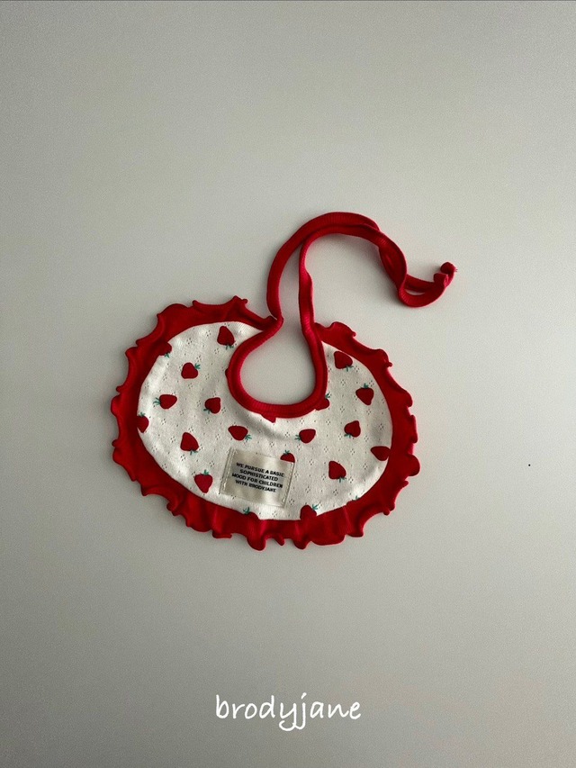【取寄】brodyjane|eyelet strawberry bib|アイレットストロベリービブ|FREE|baby|26 autumn