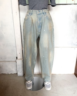 【meltum UNISEX】BAGGY DENIM VINTAGE DYED