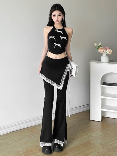 2024 秋冬 パンツ ロング丈 ワイド ハイウエスト 美脚効果 脚長効果 きれいめ細見え かわいい ゆったり ルーズ カジュアル ファッション系 レディース お出かけ