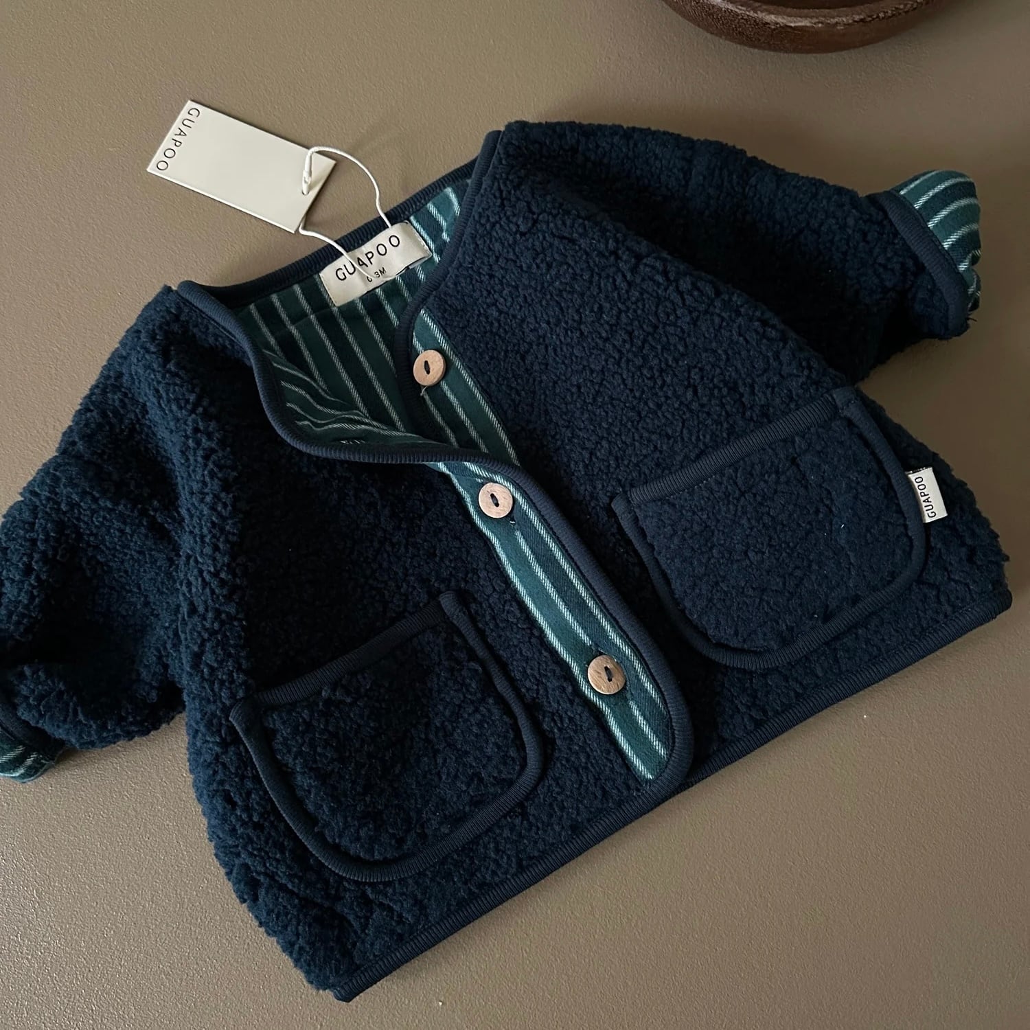 ご予約【GUAPOO】TEDDY JACKET DEEP BLUE 12月入荷予定