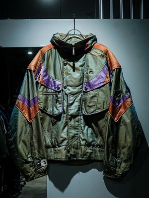 【add (C) vintage】"SPYDER" "2WAY" Arm Detachable Gimmick Vintage Loose Nylon Gear Jacket