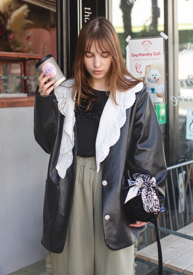 (made in japan)チュールドッキングカットソー （長袖）