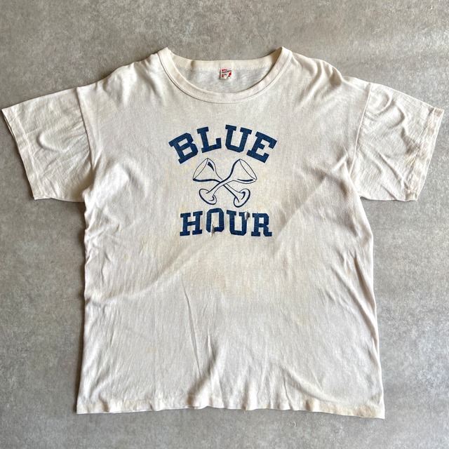 1960s  RUSSELL Southern  染み込みPrint Tee  XL　H420