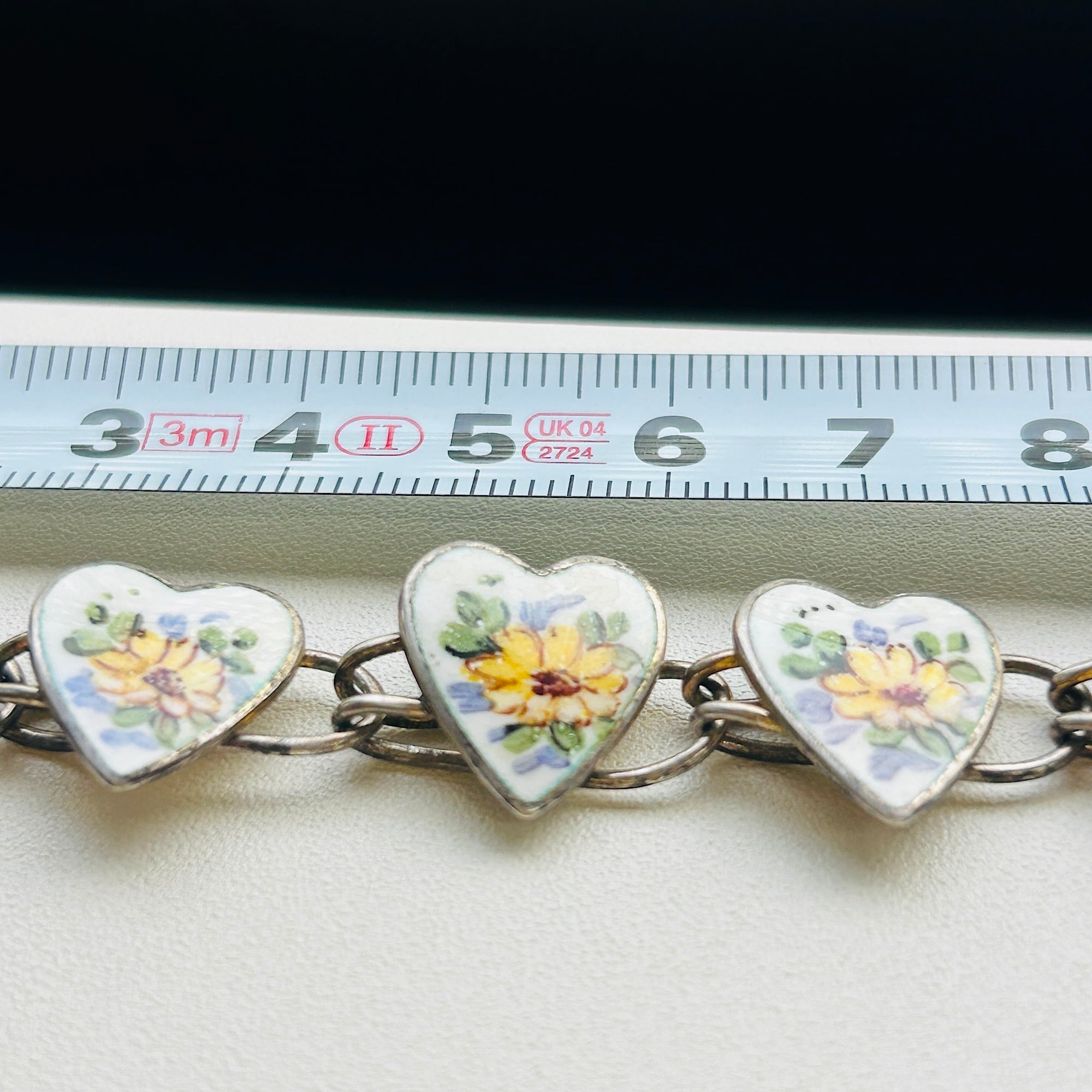 40s シルバー 925 金メッキ ハートブレスレット（16.8cm） | Milo