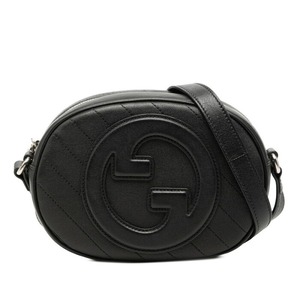 グッチ ブロンディ ミニショルダーバッグ 760175 ブラック レザー レディース GUCCI 【中古】