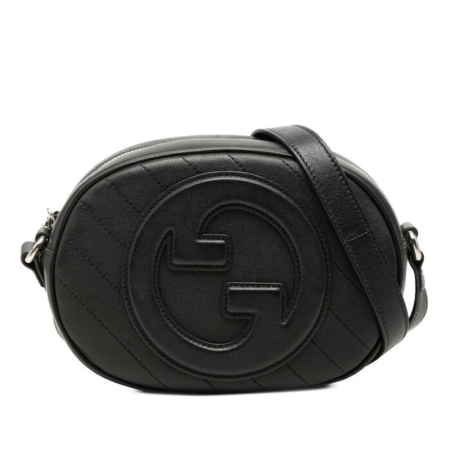 グッチ ブロンディ ミニショルダーバッグ 760175 ブラック レザー レディース GUCCI 【中古】