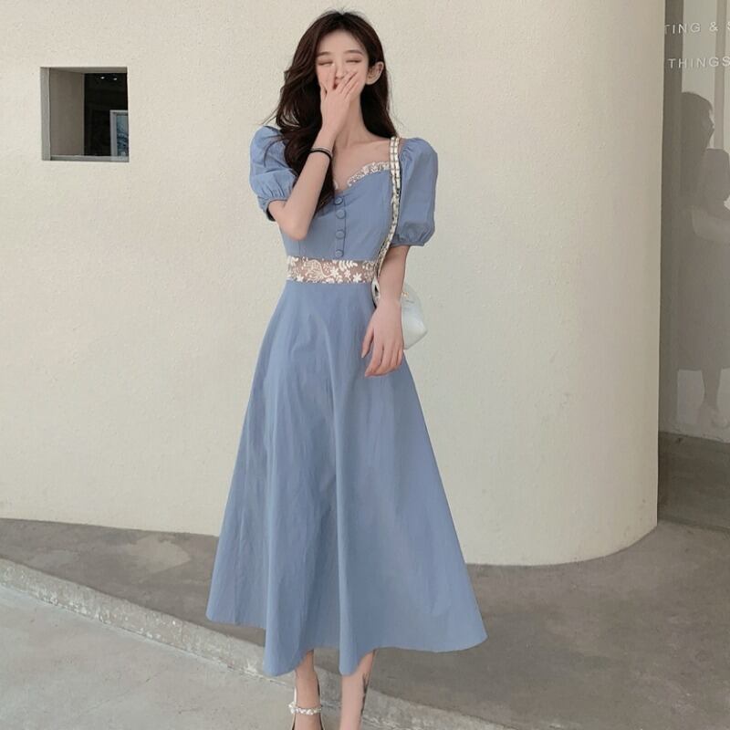 スプリングスカート サマードレス ウェスト 春物 夏物 1号婦人4584207608