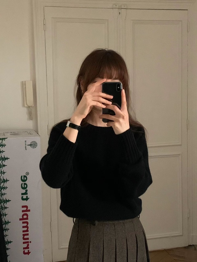 (OUNCE) marin cash cashmere round  knit / 3color