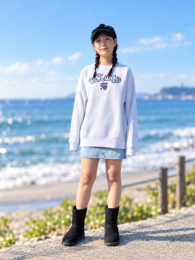オリジナルビッグシルエットスウェット　アッシュｘコン