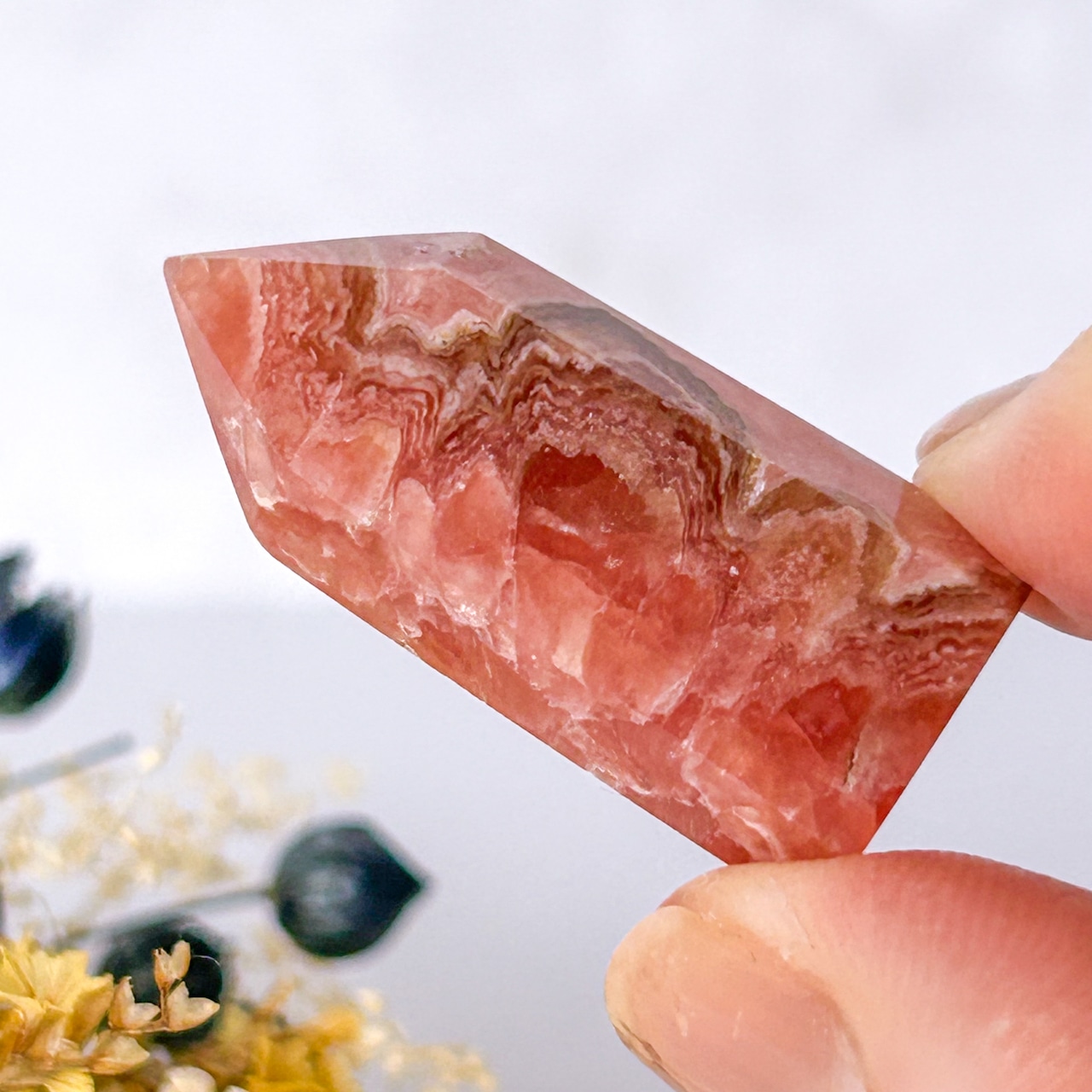 インカローズ(ロードクロサイト) タワー * Rhodochrosite * 天然石