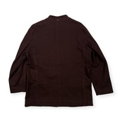 Papas パパス スタンドカラー ツイル ジャケット コート サイズ 48/M /ダークブラウン/裏チェック/裏地フランネル