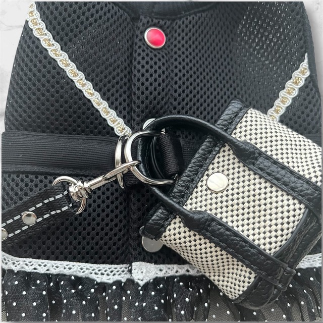 【ハーネス&ショルダートート】ブラック&ブラック❤おそろいコーデ【送料無料】