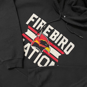 【GILDAN】ロゴプリント FIREBIRD NATION スウェット パーカー プルオーバー フーディー XL ビッグシルエット US古着