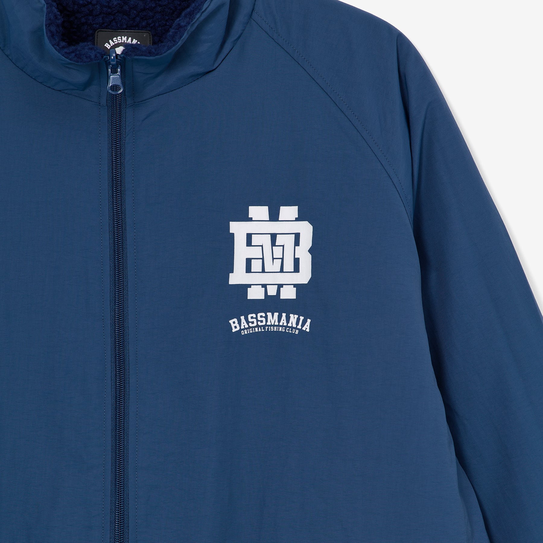 DeepRangebybassmania】 Logo Reversible Boa Jacket［I.BLU/NVY