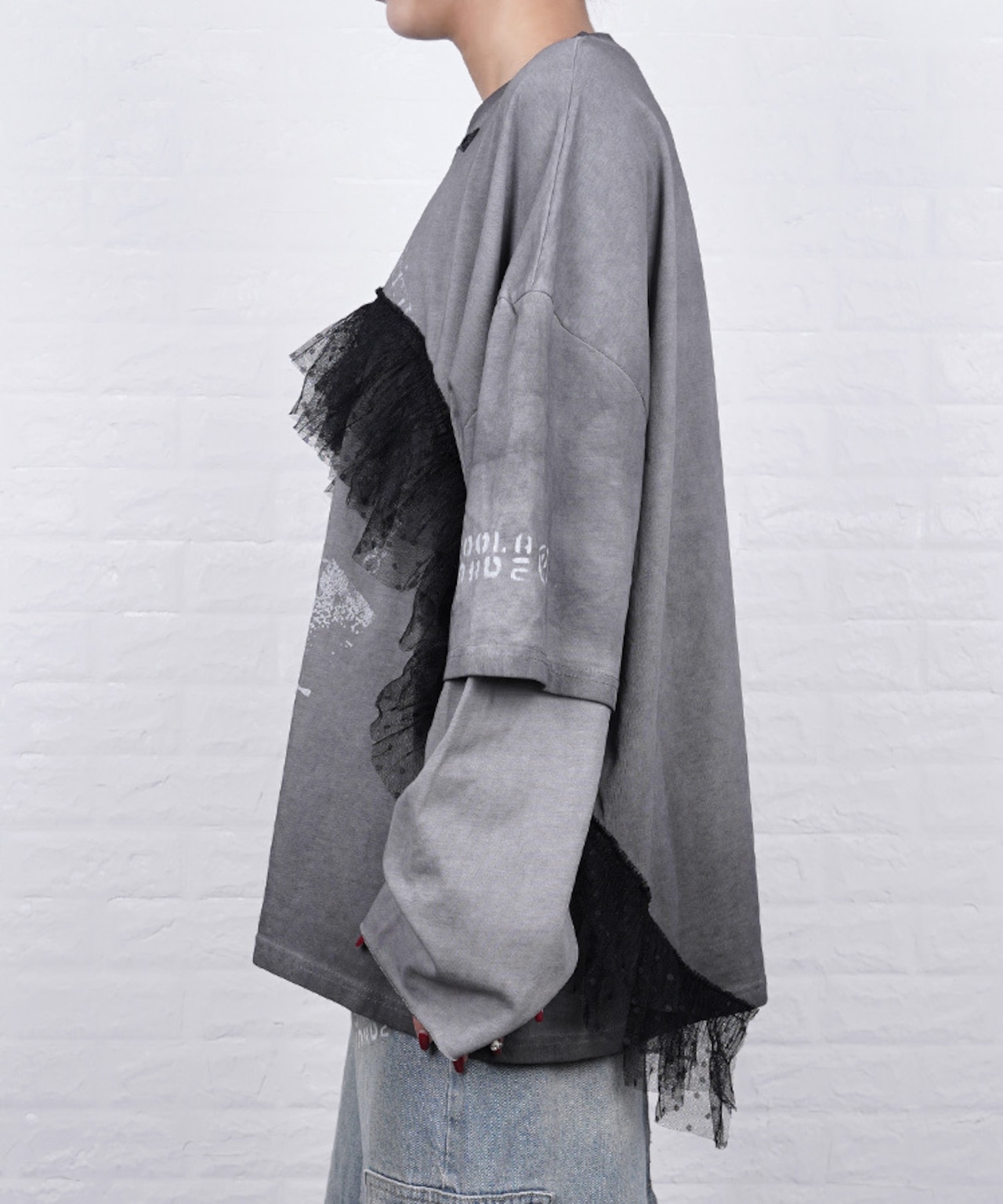 【ATELIER LINE】ドットチュールドッキングレイヤード L/S Tシャツ　CQ-48080H