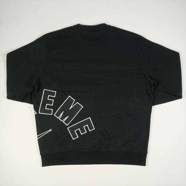 黒 M Supreme NIKE クルーネック スウェット シュプリーム ナイキ