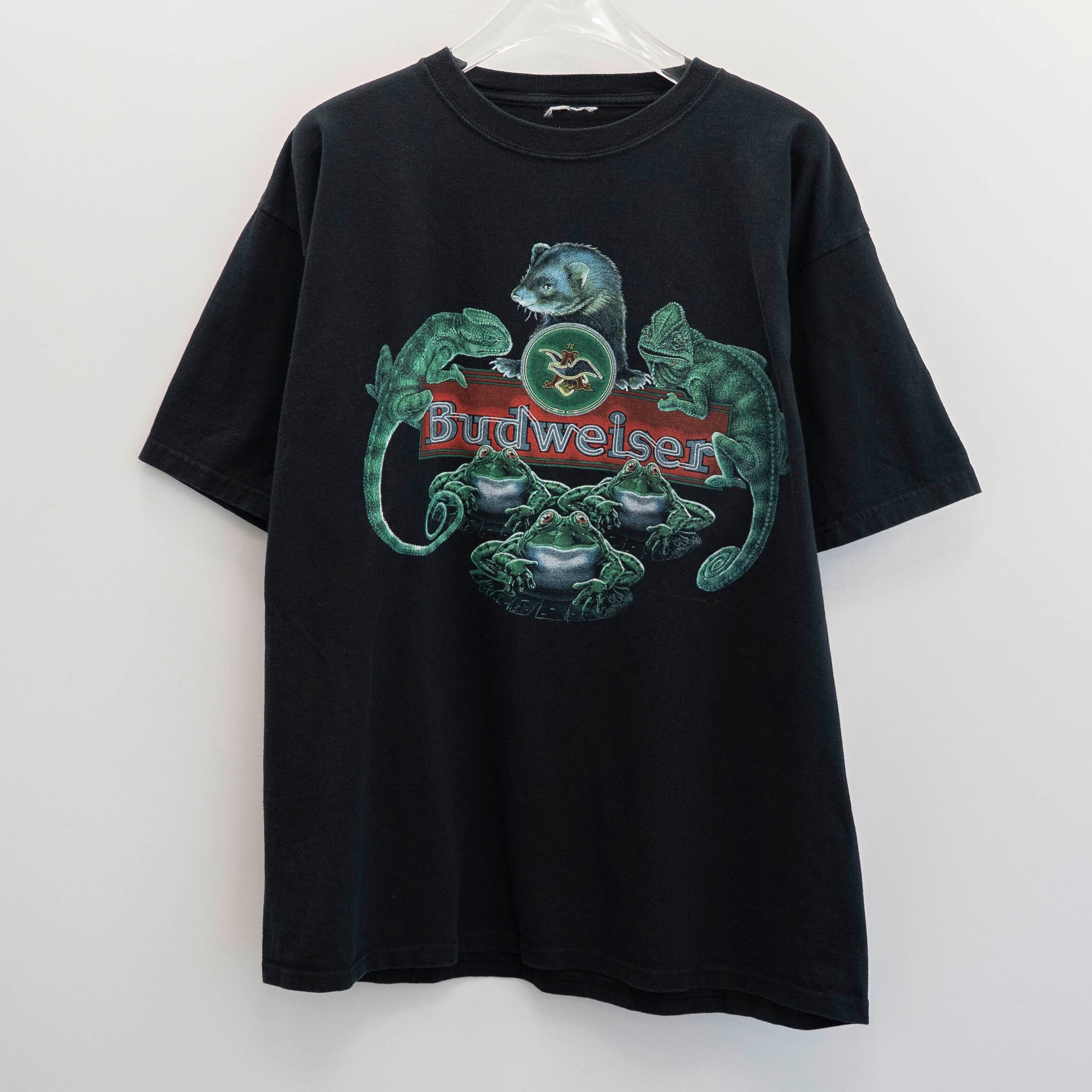Budweiser " Chameleon&Frog " Cut Tag Fits XL 【A4-24】