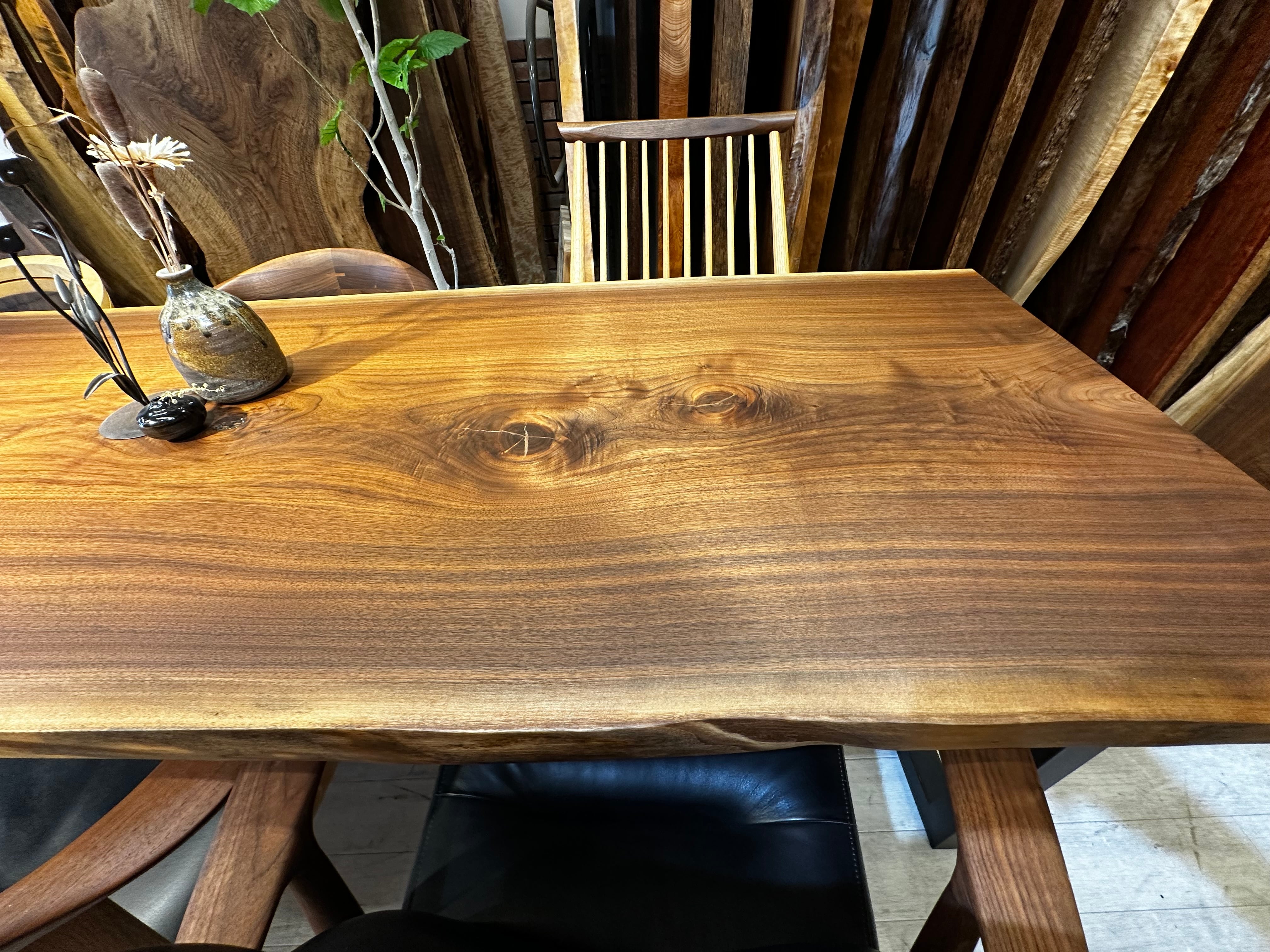 ウォールナット_2400×750-900×45_浅草本店_テーブル天板/一枚板 242309