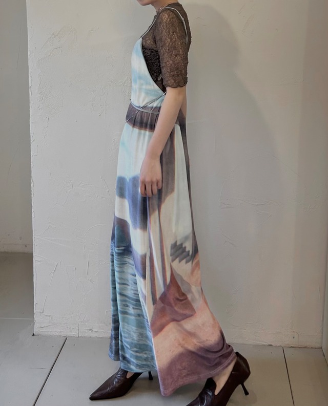 Print Velour Dress / DAY