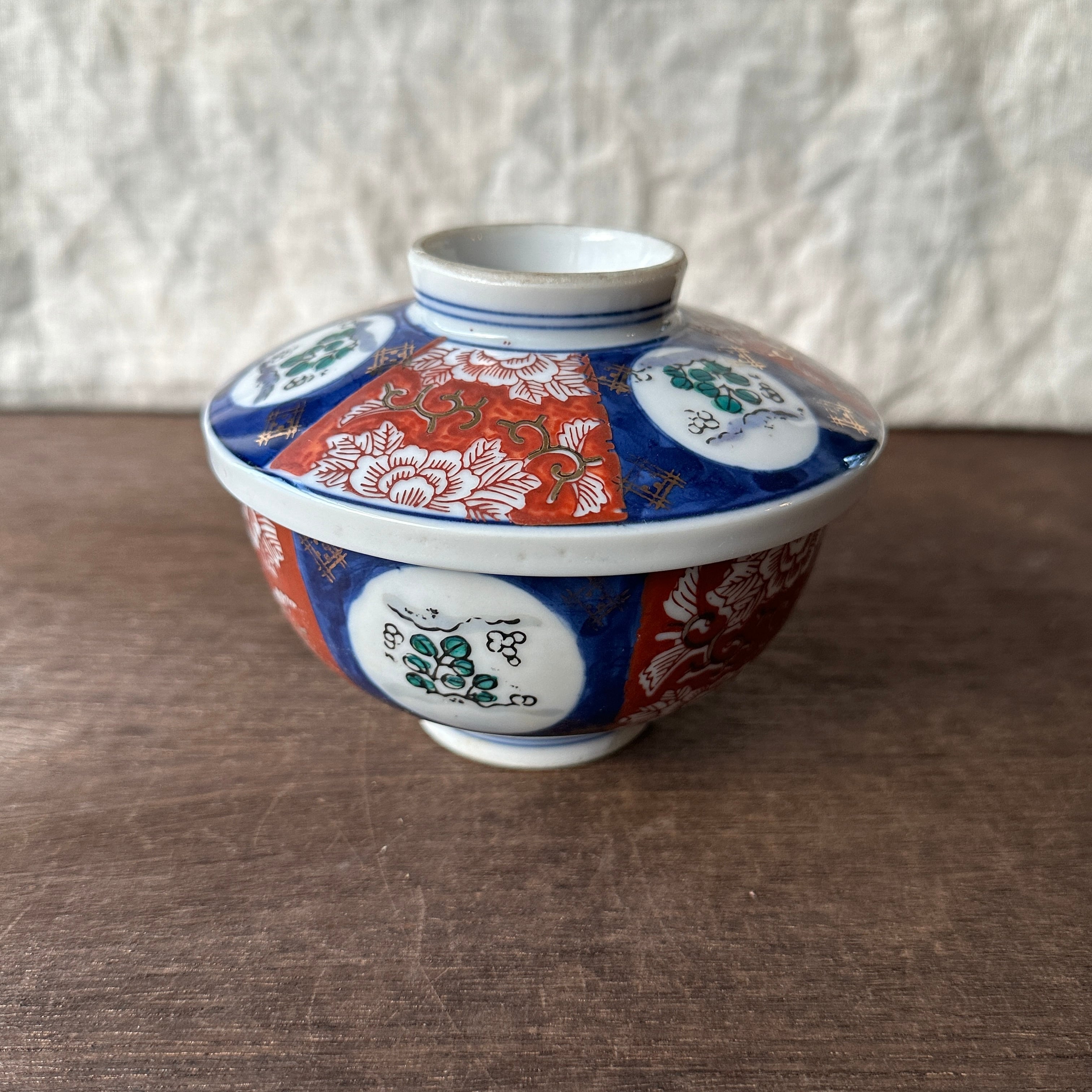 レトロな牡丹の茶碗 | むかしのうつわ 迦史庵