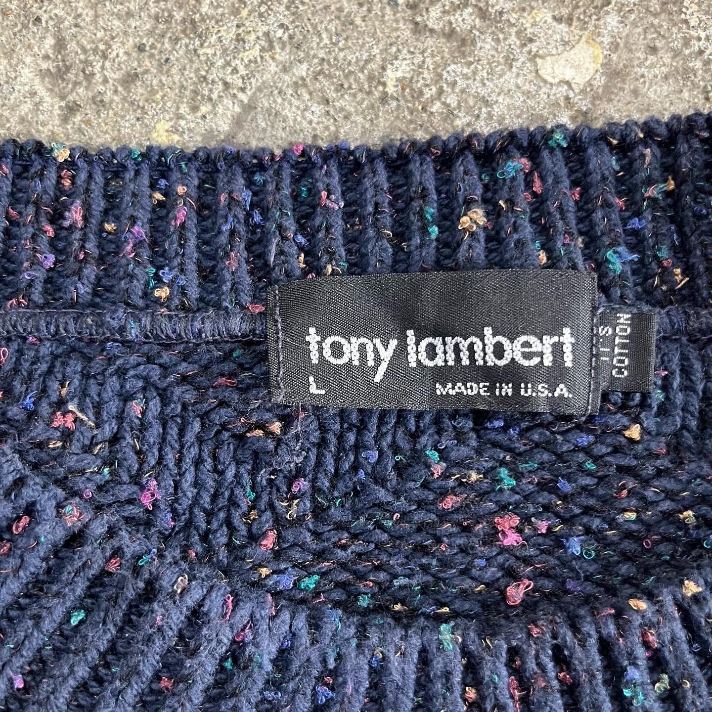 old Tony Lambert cotton nep knit | What