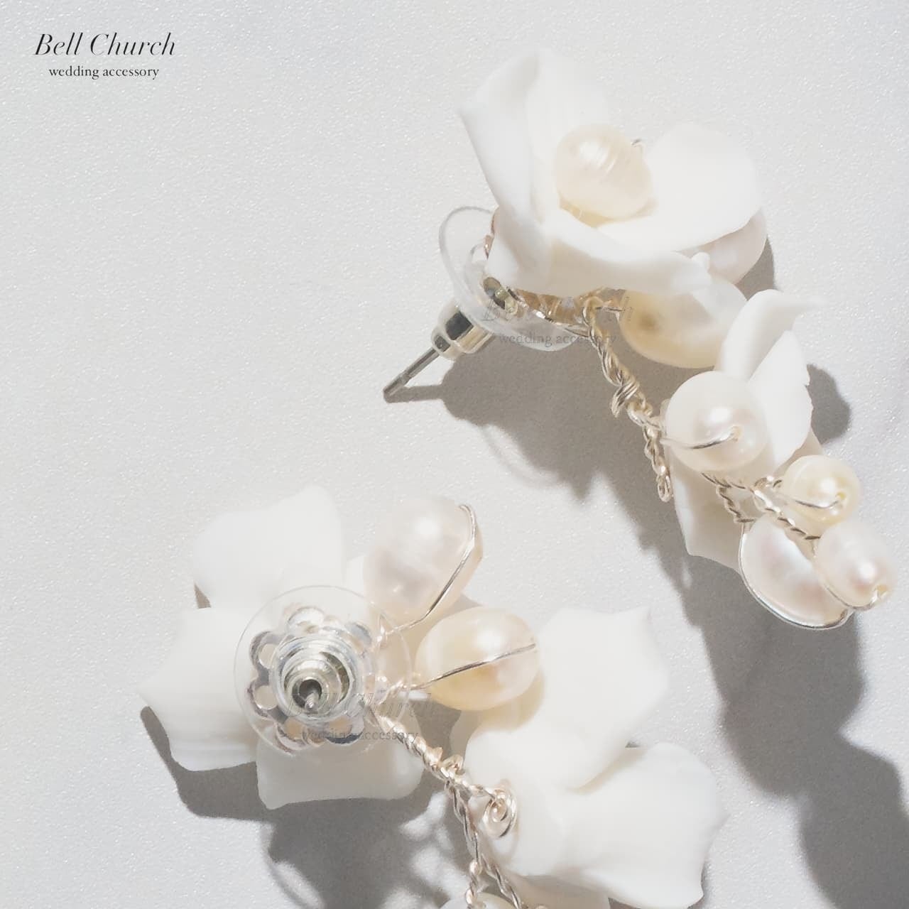 ウエディングピアス イヤリング｜パール｜お花 フラワーモチーフ