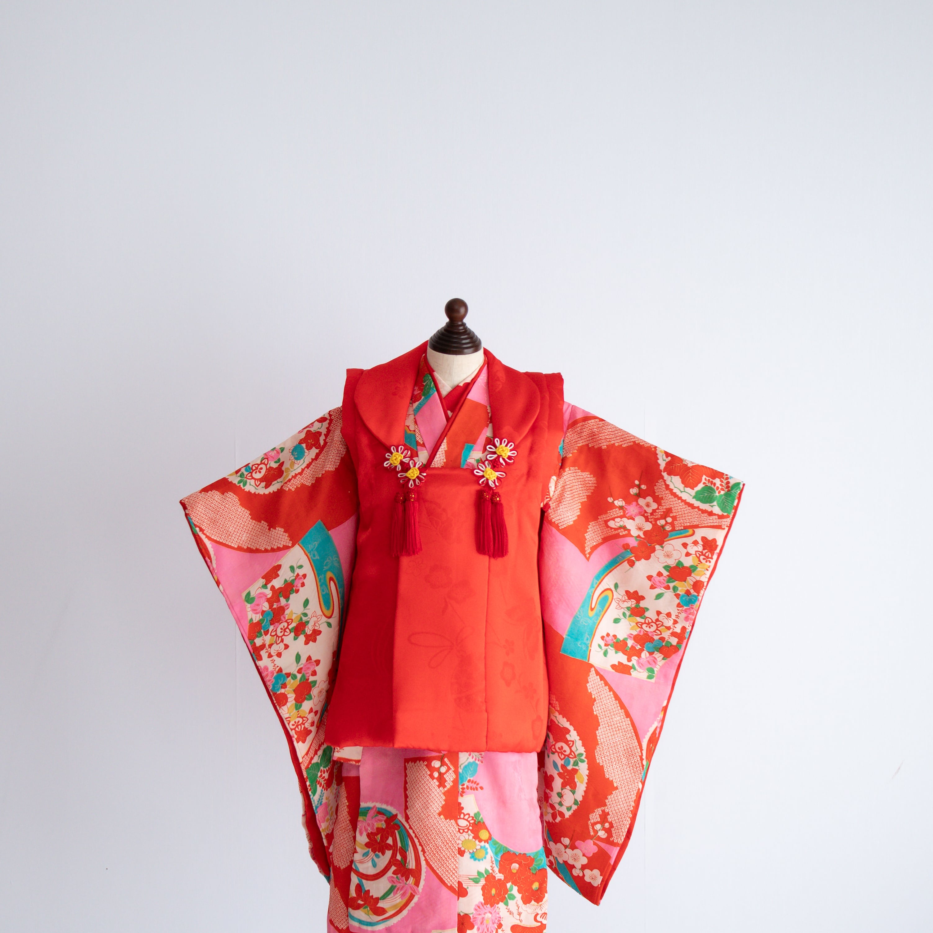 女の子被布style『花重ね』/SS3014 (対応身長目安 85㎝~93cm)