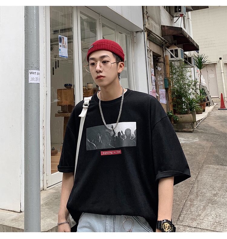 全2色 Tシャツ カットソー プリント カジュアル シンプル