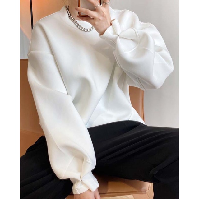 長袖 ヒップ丈 ワイド スウェット　◆３col　YH9765